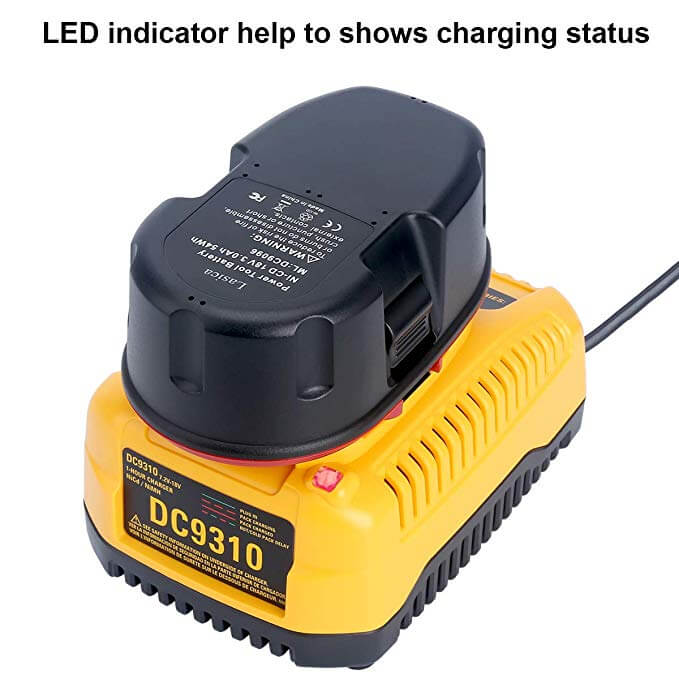 2 Pack For 18V 4.6Ah Dewalt DC9096 Replacement Battery & Dewalt DC9310 Fast Battery Replacement Charger For Dewalt 7.2V-18V XRP Ni-CD Ni-MH Battery - Image 4