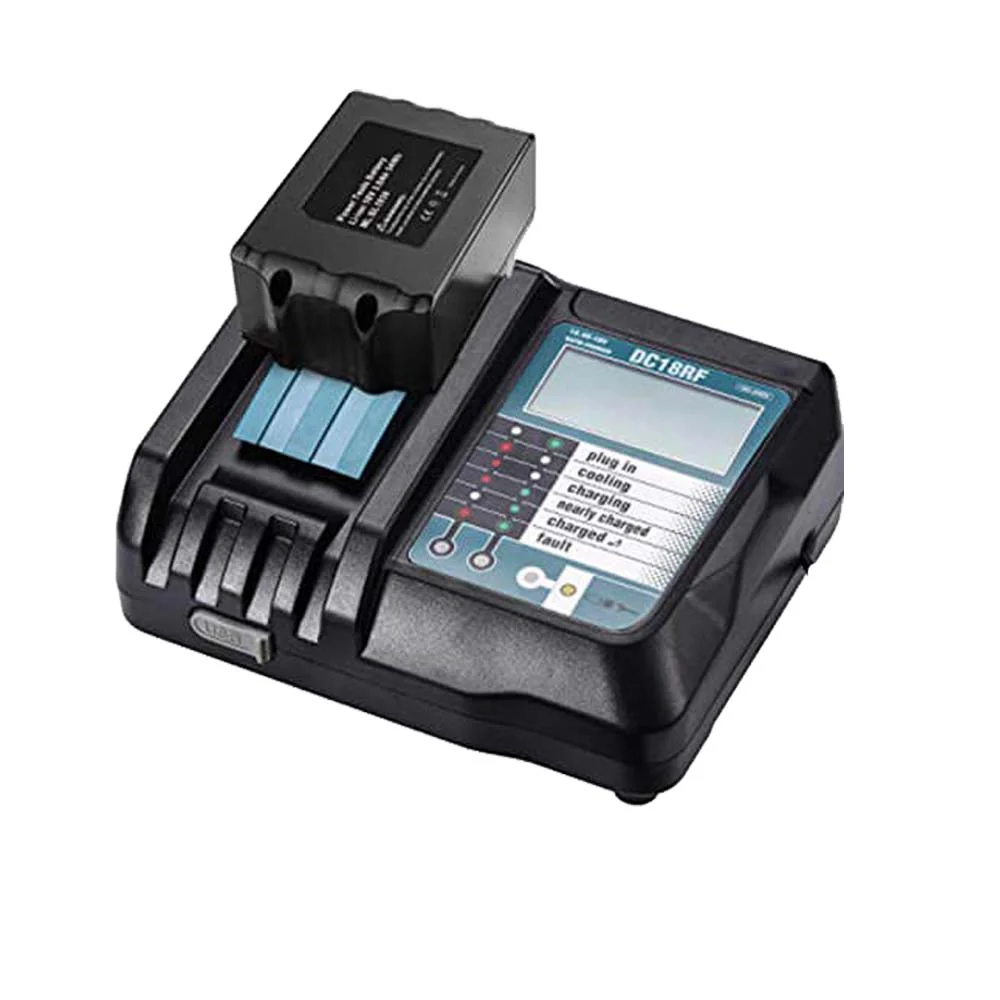 2 Pack For 18V 6Ah Makita BL1860 Battery Replacement & For Makita DC18RF/RC Li-ion Rapid Replacement Battery Charger | 14.4V-18V - Image 3
