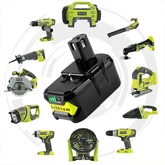 For Ryobi 18V Battery 5.0Ah Replacement | P108 Batteries 2 Pack - Image 5