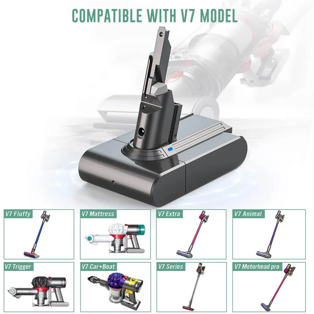 For Dyson V7 Battery Replacement | 21.6V 6400mAh Battery For Dyson V7 Animal Cordless Vacuum Cleaner V7 Motorhead Pro V7 Trigger V7 Animal V7 Car+Boat - Image 4