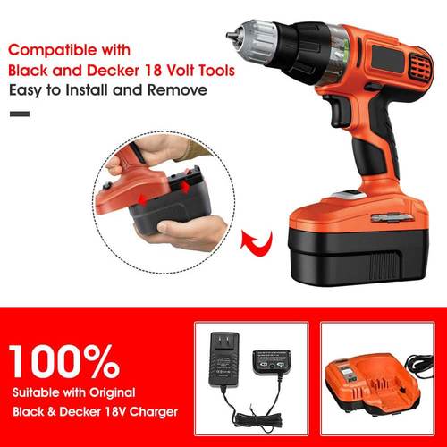 For Black and Decker HPB18 18V 4.8Ah Ni-Mh Battery Replacement 3 pack - Image 4