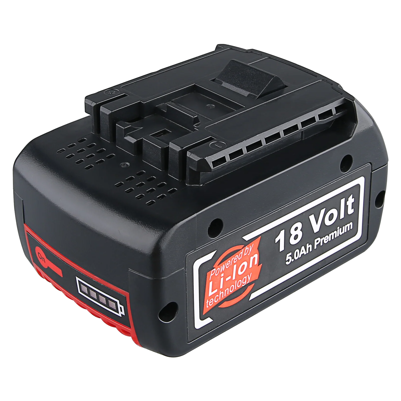 2 Pack For 18V 5Ah Bosch BAT610G Battery Replacement & For Bosch AL1820CV 14.4V -18V 3A Lithium Ion Replacement Battery Charger - Image 3