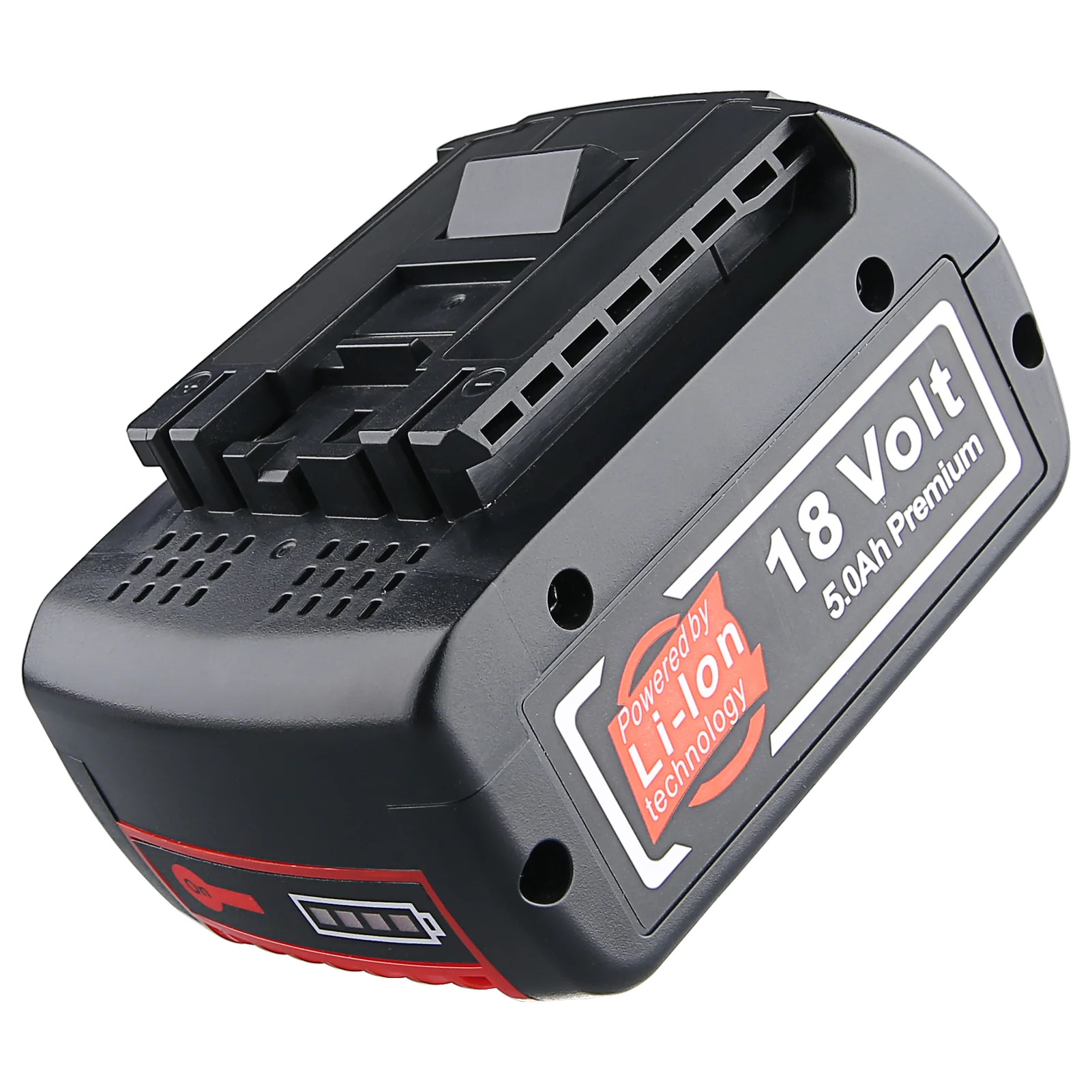 4 Pack For 18V 5Ah Bosch BAT610G Battery Replacement & For Bosch AL1820CV 14.4V -18V 3A Lithium Ion Replacement Battery Charger - Image 3