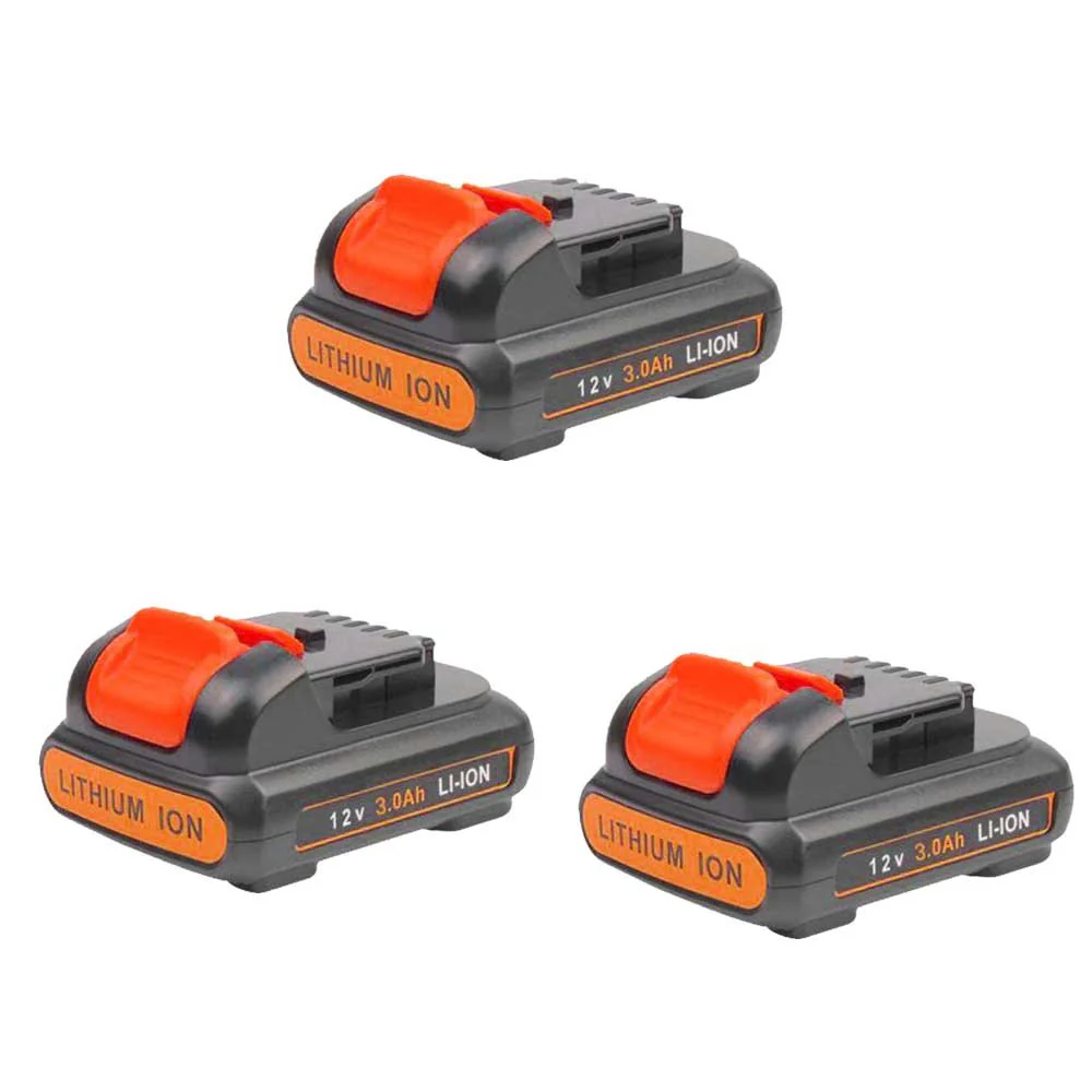 For Dewalt 12V Battery 3Ah Replacement | DCB120 Lithium Battery (3 Pack)