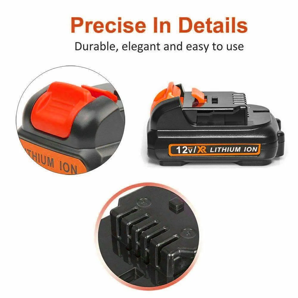 For Dewalt 12V Battery Replacement | DCB120 DCB123 DCB127 6.0Ah Li-ion Battery 3 pack - Image 4