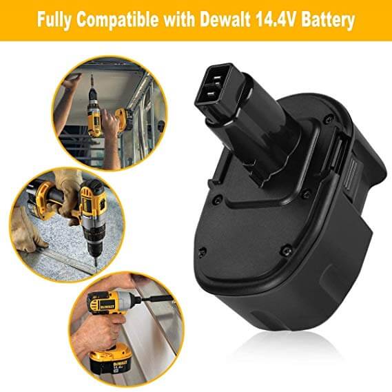 For Dewalt 14.4V Battery 4.8Ah Replacement | DC9091 Ni-MH Batteries 3 Pack - Image 4