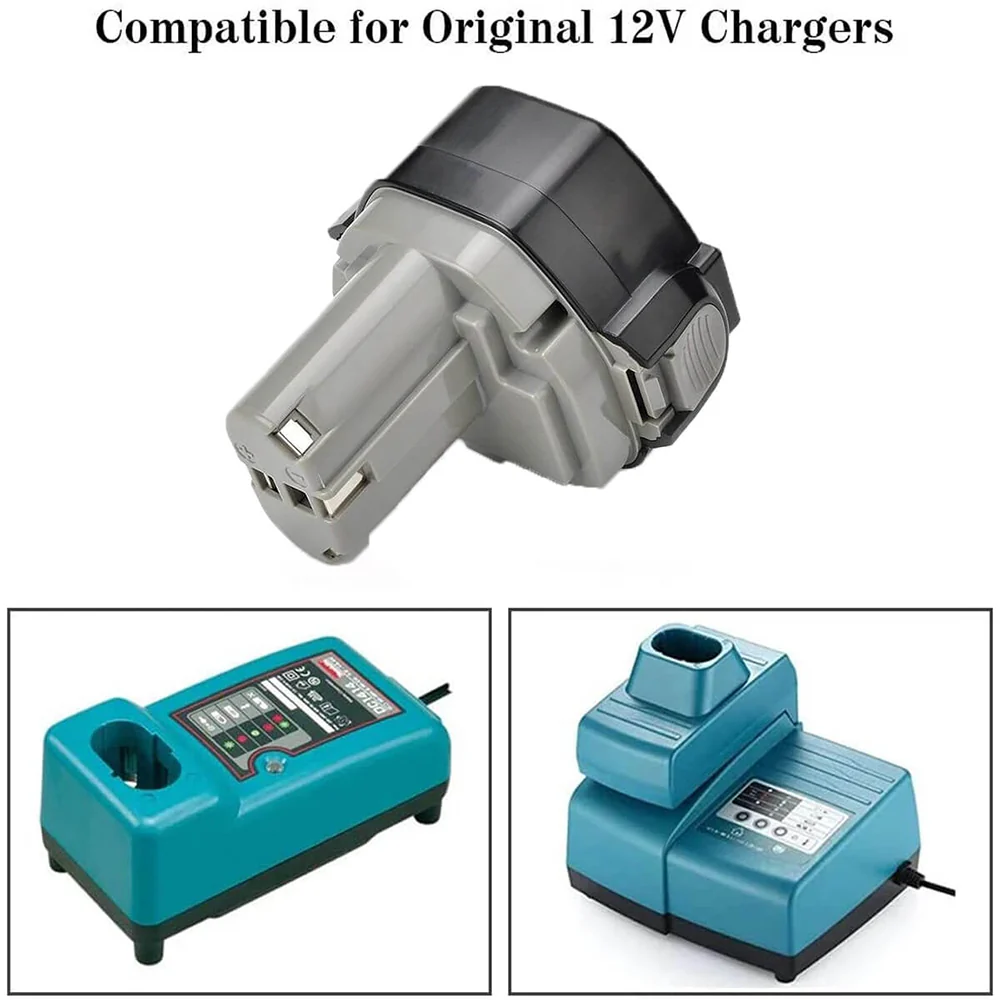 For Makita 12V Battery 4.8Ah Replacement | 1220 Ni-Mh Batteries 2 Pack - Image 4