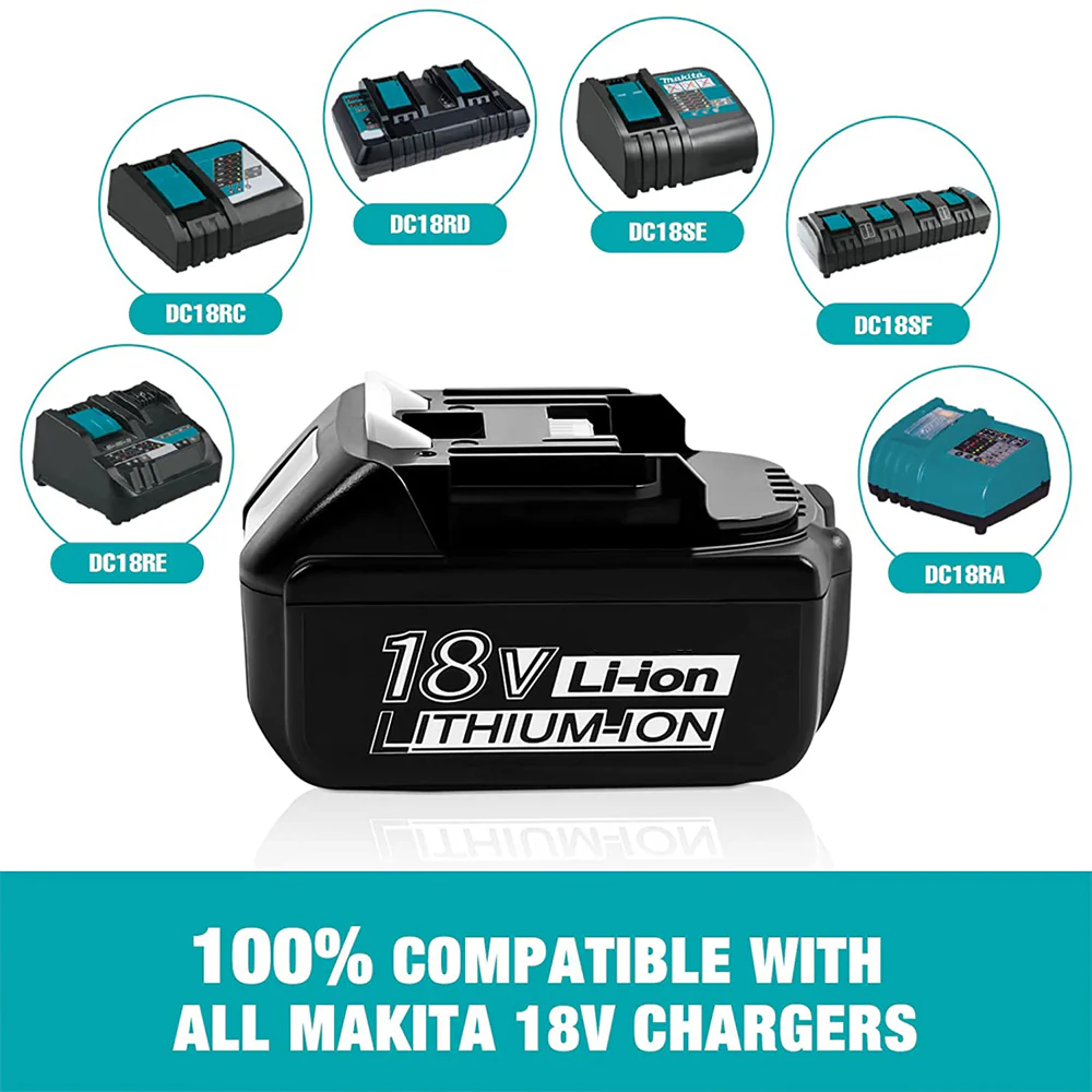For Makita 18V 8.0Ah Battery Replacement | BL1850B Battery (LED Indicator) 2Pack- B2G2 - Image 5