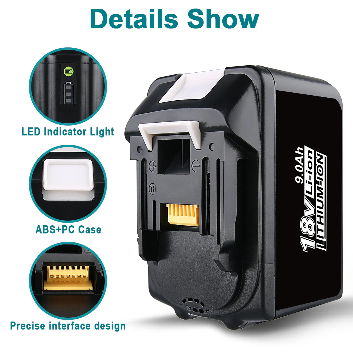 For Makita 18V Battery 9.0Ah Replacement | BL1890B Battery - Image 4