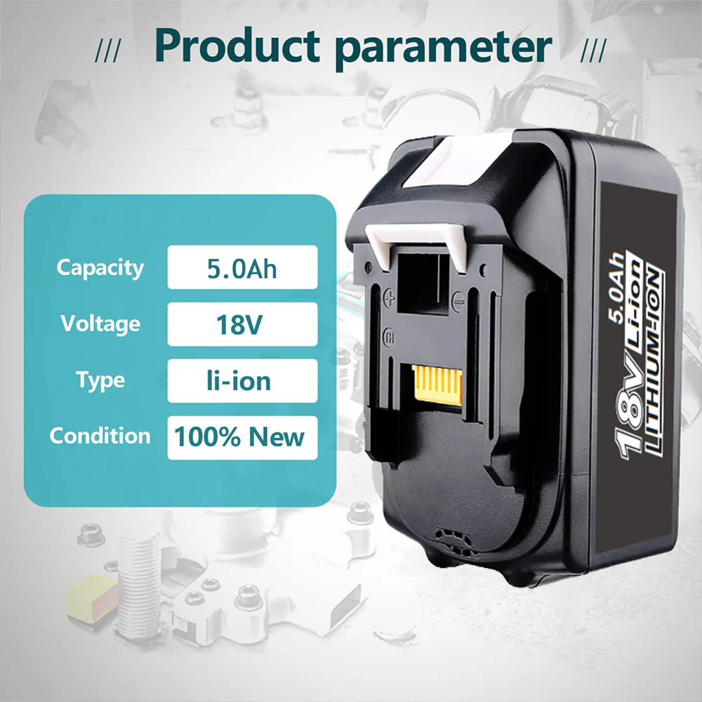 For Makita 18V Battery 5.0Ah Replacement | BL1850B Li-ion Batteries 4 Pack (LED Indicator) - Image 3