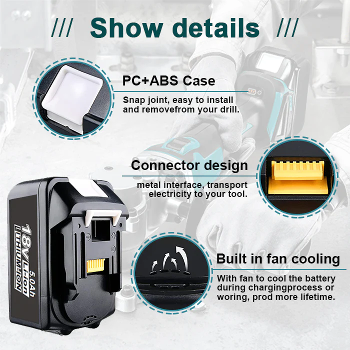 For Makita 18V Battery 5Ah Replacement | BL1850 Li-ion Batteries 4 Pack - Image 4
